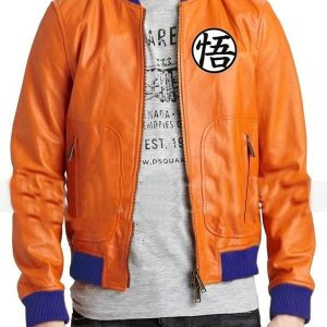Goku Dragon Ball Z Orange Leather Jacket