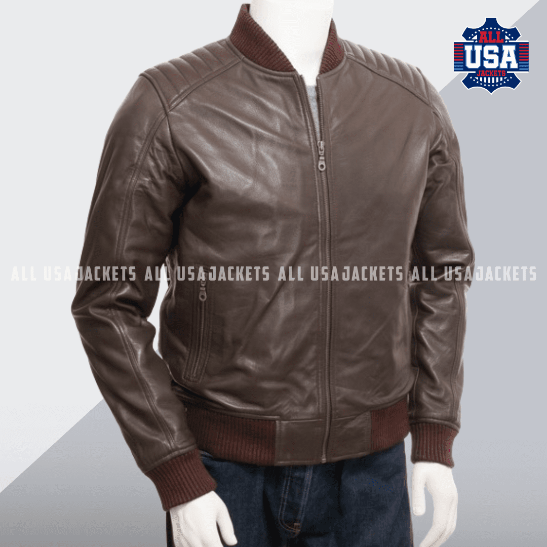 Mens Baseball Style Bomber Jacket