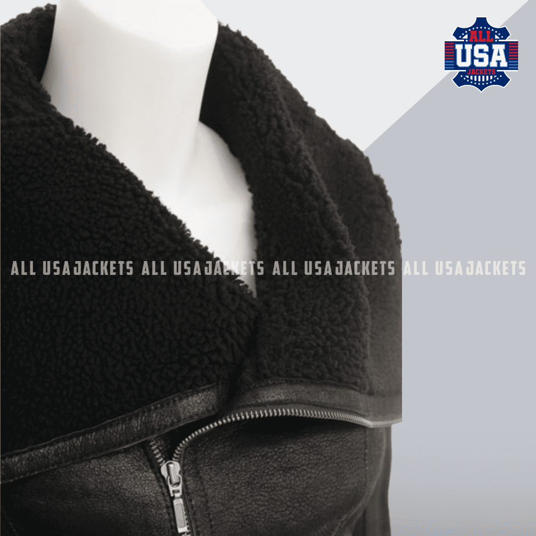 Womens Sheepskin Biker Jacket